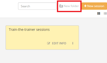 New folder button