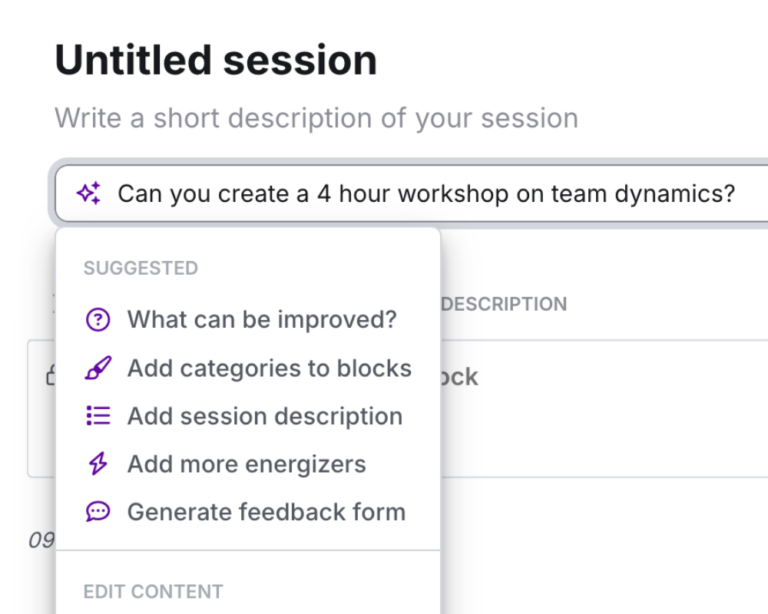 Building a complete session design workflow in SessionLab | SessionLab
