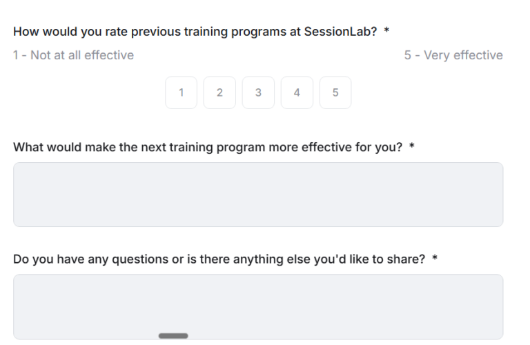Pre-training and post-training survey questions: all you need to know ...