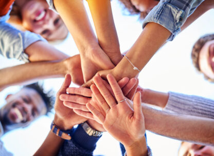 Group of colleagues enjoying an ice breaker
